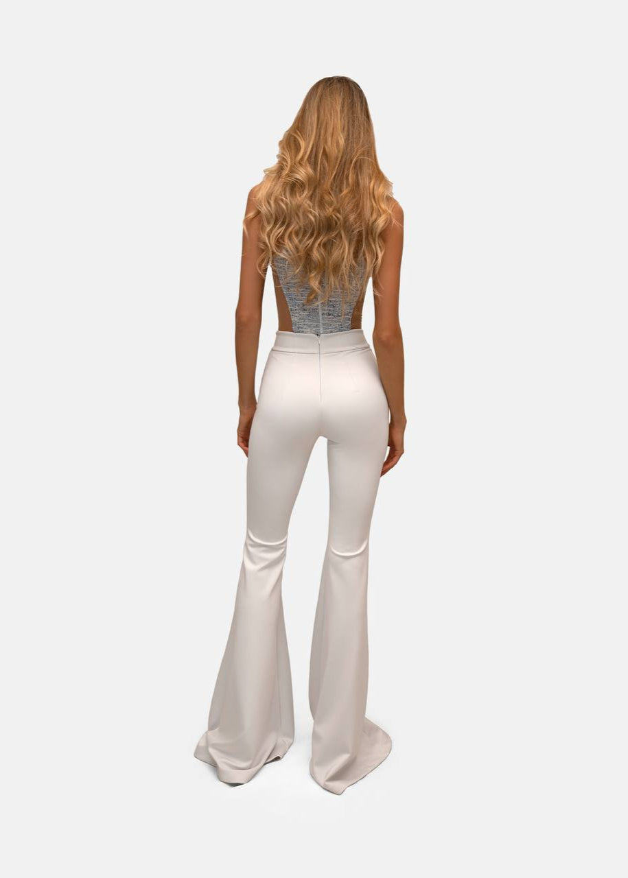 Girl in white pants