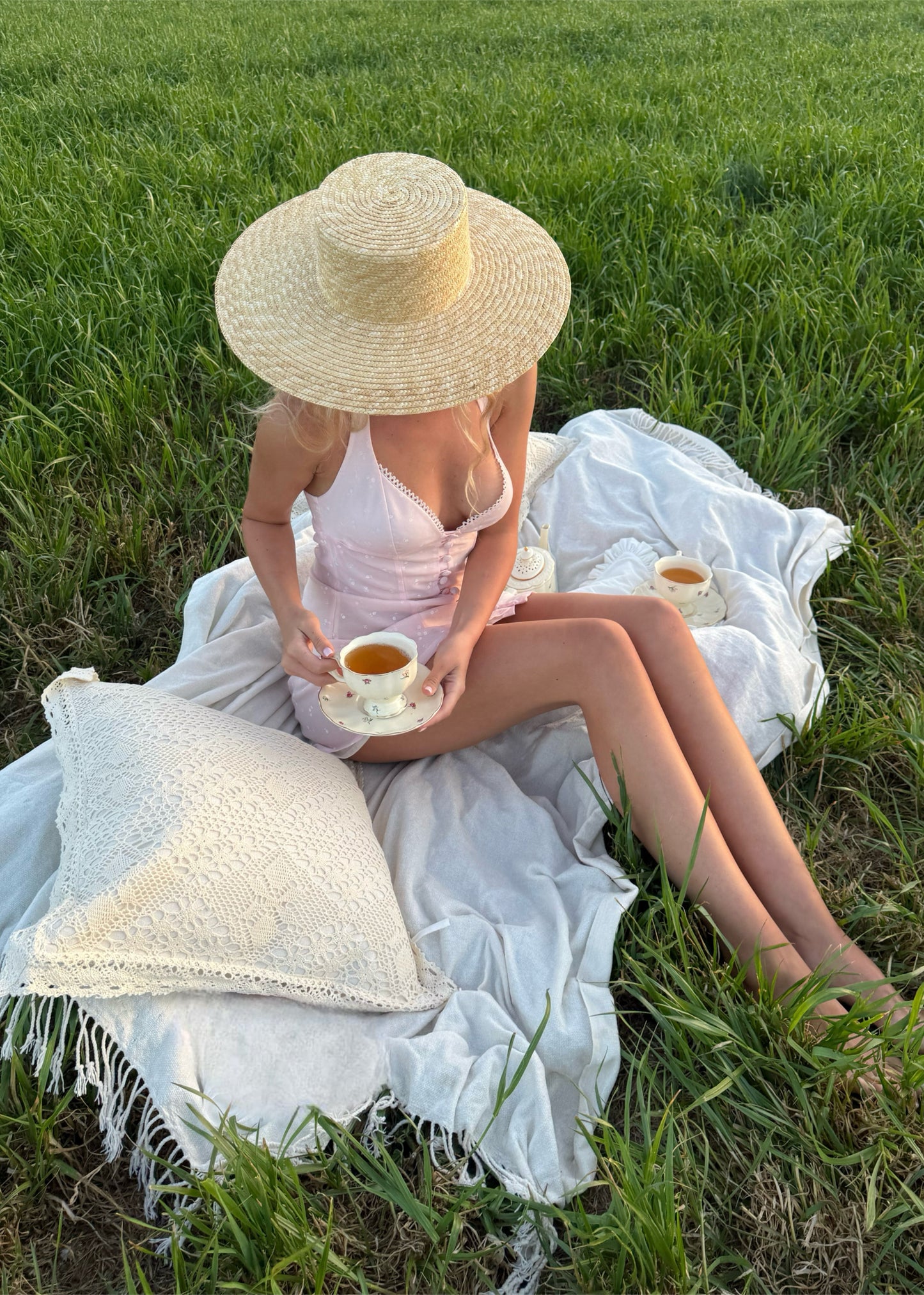 Girl in light pink dress Lucy