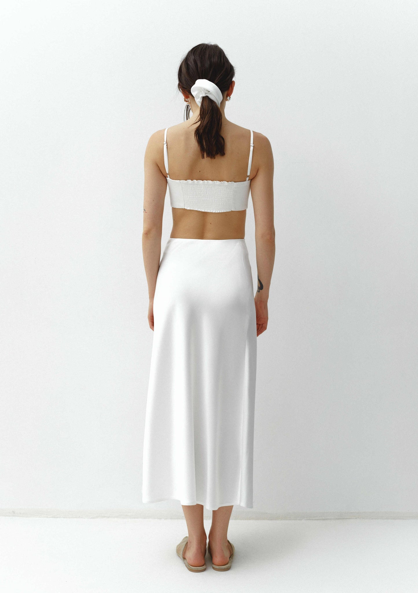Girl in white top