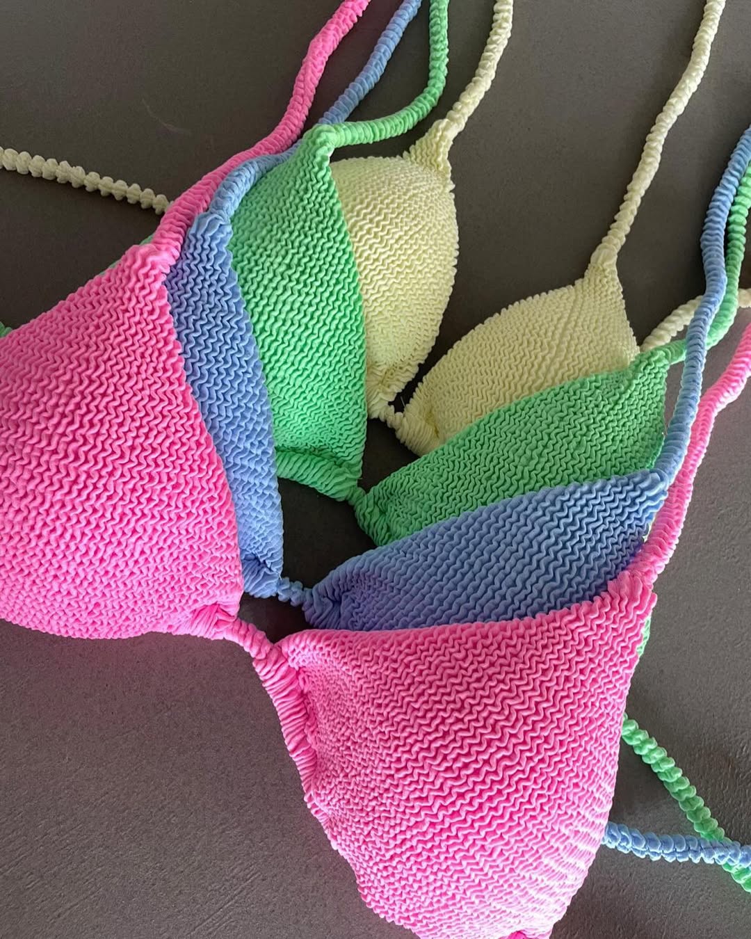 Crinkle bikini yellow