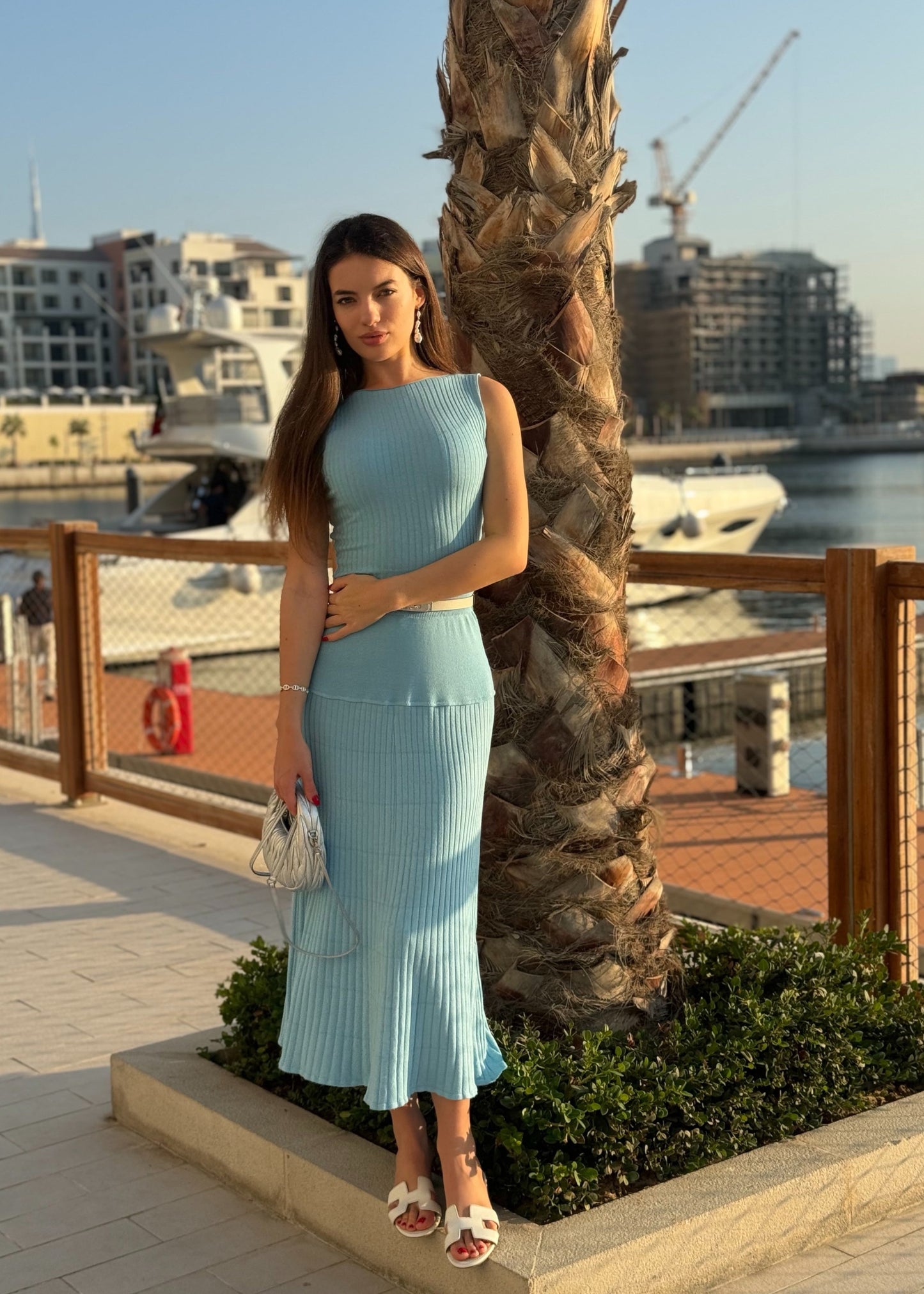 Girl in Lana suit