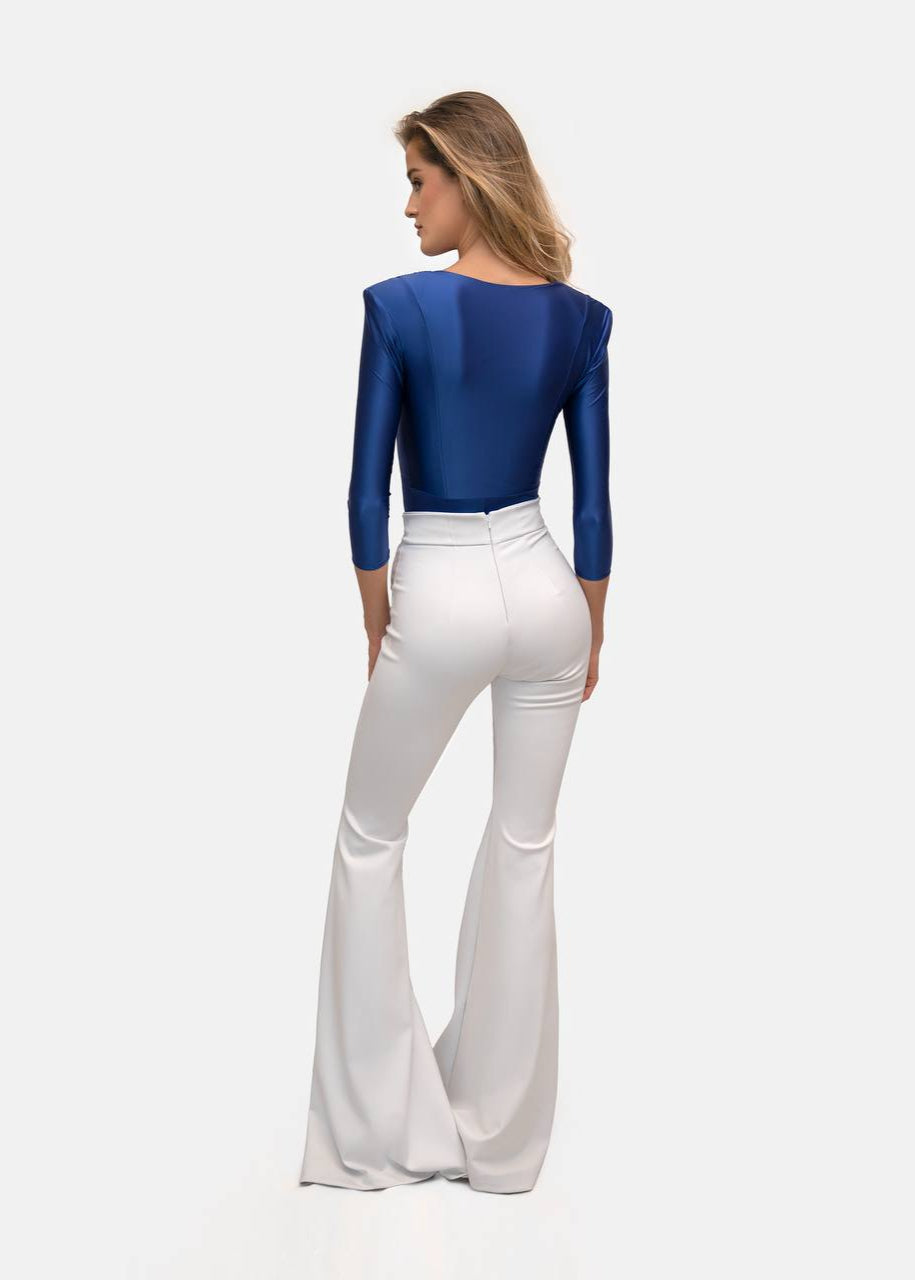 Girl in white pants