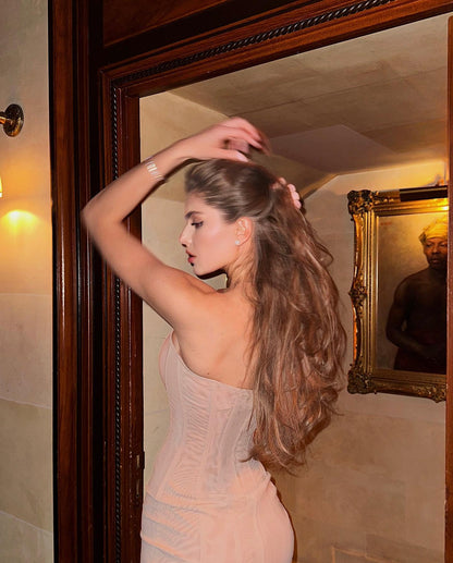 Beige corset dress