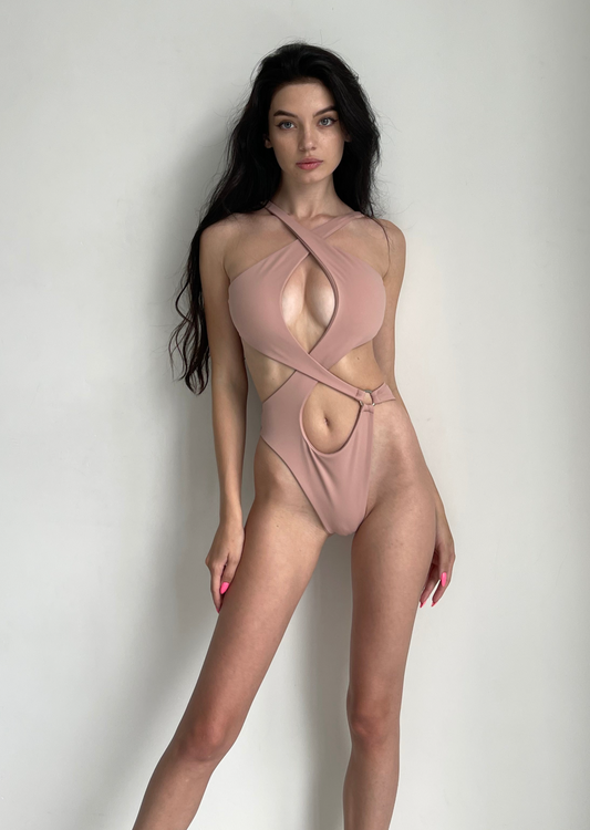 Swimsuit with ring Nude