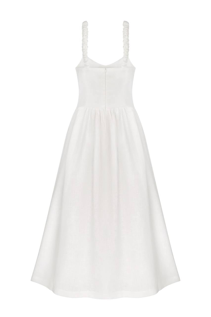 White linen dress