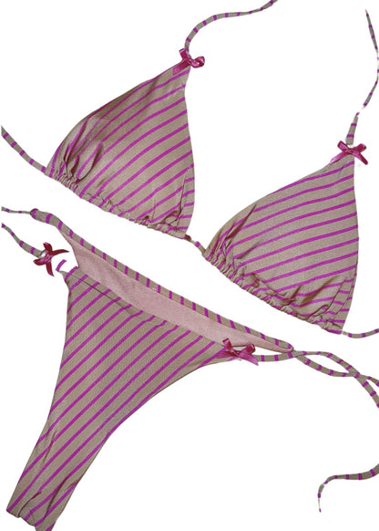 Striped bikini Pink